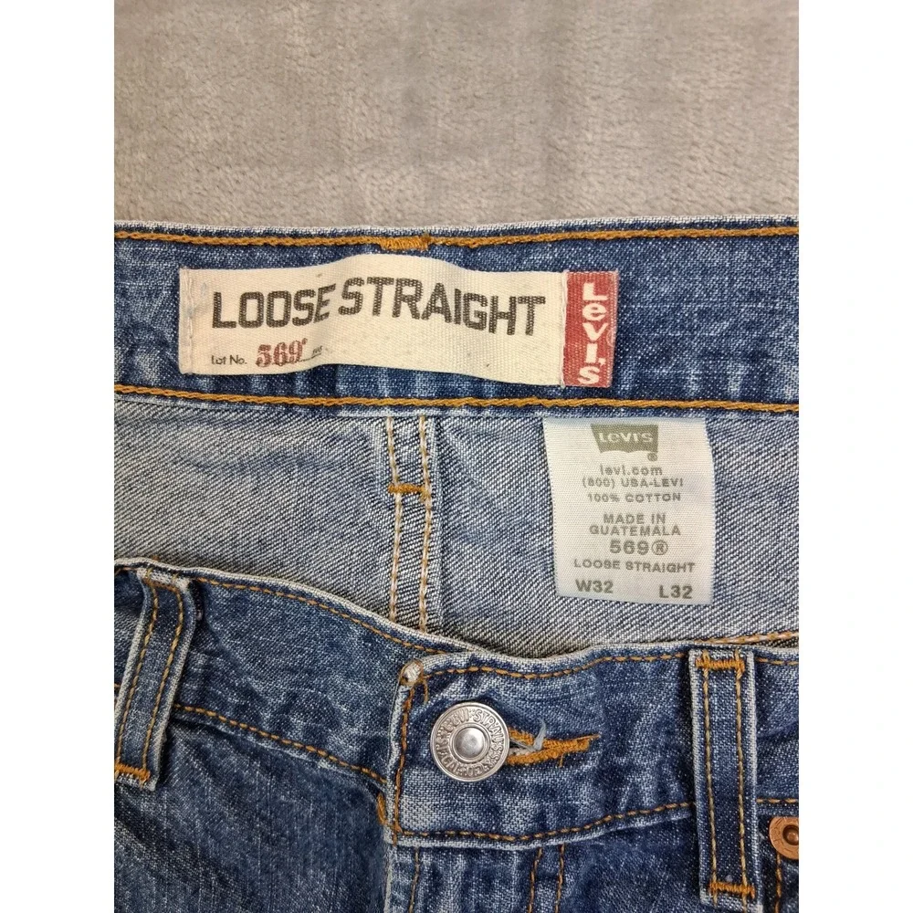 Levis 569 Loose Straigh Leg Mens 32x32 Relaxed Baggy Rodeo Cowboy Denim Jeans